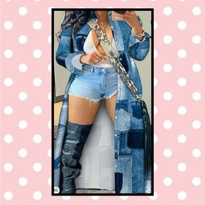 Denim look button up Cardigan